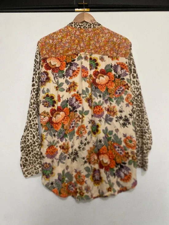 Anthropologie S Pilcro Relaxed Tunic Buttondown Top - Picture 5 of 13
